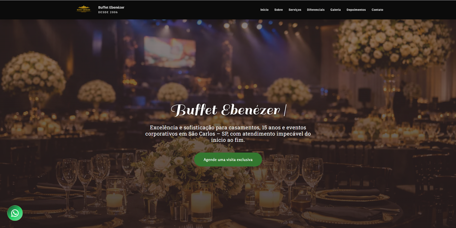 Projeto de site para buffet de festas